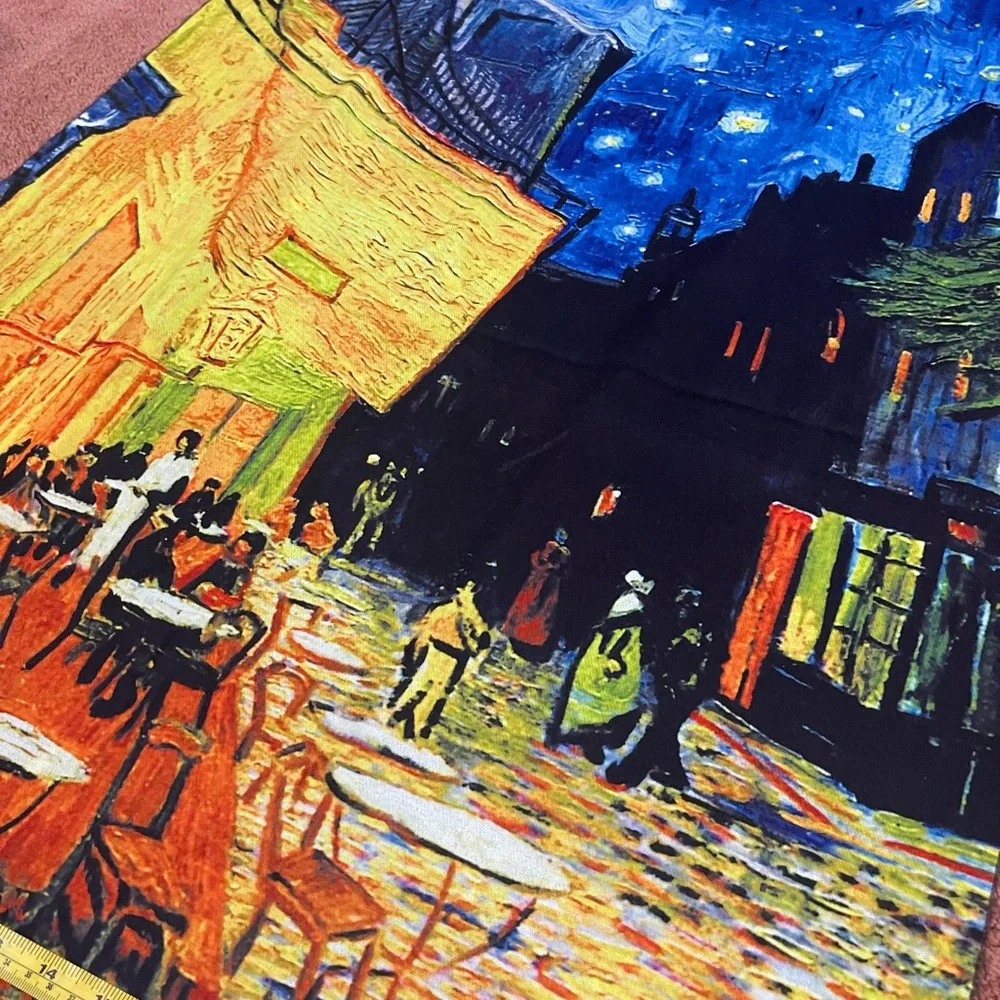 Starry Night Café scarf /shawl NWOT/double sided